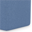 Brock 17 inch Wide Contemporary Footstool in Wedgewood Blue Linen Look Fabric