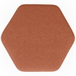 Brock 17 inch Wide Contemporary Footstool in Dusty Orange Linen Look Fabric