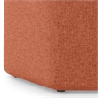 Brock 17 inch Wide Contemporary Footstool in Dusty Orange Linen Look Fabric
