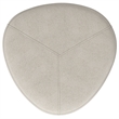 Moore 18 inch Wide Contemporary Small Ottoman in Natural Linen Look Fabric