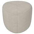 Moore 18 inch Wide Contemporary Small Ottoman in Natural Linen Look Fabric