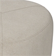Moore 18 inch Wide Contemporary Small Ottoman in Natural Linen Look Fabric