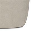 Moore 18 inch Wide Contemporary Small Ottoman in Natural Linen Look Fabric