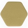 Brock 17 inch Wide Contemporary Footstool in Dijon Yellow Linen Look Fabric
