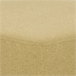Brock 17 inch Wide Contemporary Footstool in Dijon Yellow Linen Look Fabric