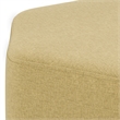 Brock 17 inch Wide Contemporary Footstool in Dijon Yellow Linen Look Fabric