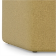 Brock 17 inch Wide Contemporary Footstool in Dijon Yellow Linen Look Fabric