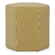Brock 17 inch Wide Contemporary Footstool in Dijon Yellow Linen Look Fabric
