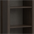 Amherst 24 inch Wide Solid Wood Transitional 5 Shelf Bookcase in Hickory Brown