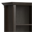 Amherst 24 inch Wide Solid Wood Transitional 5 Shelf Bookcase in Hickory Brown