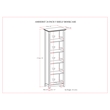 Amherst 24 inch Wide Solid Wood Transitional 5 Shelf Bookcase in Hickory Brown