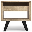 Simpli Home Lowry Solid Wood & Metal End Side Table in Natural/Black