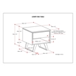 Simpli Home Lowry Solid Wood & Metal End Side Table in Natural/Black