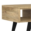 Simpli Home Lowry Solid Wood & Metal Coffee Table in Natural/Black