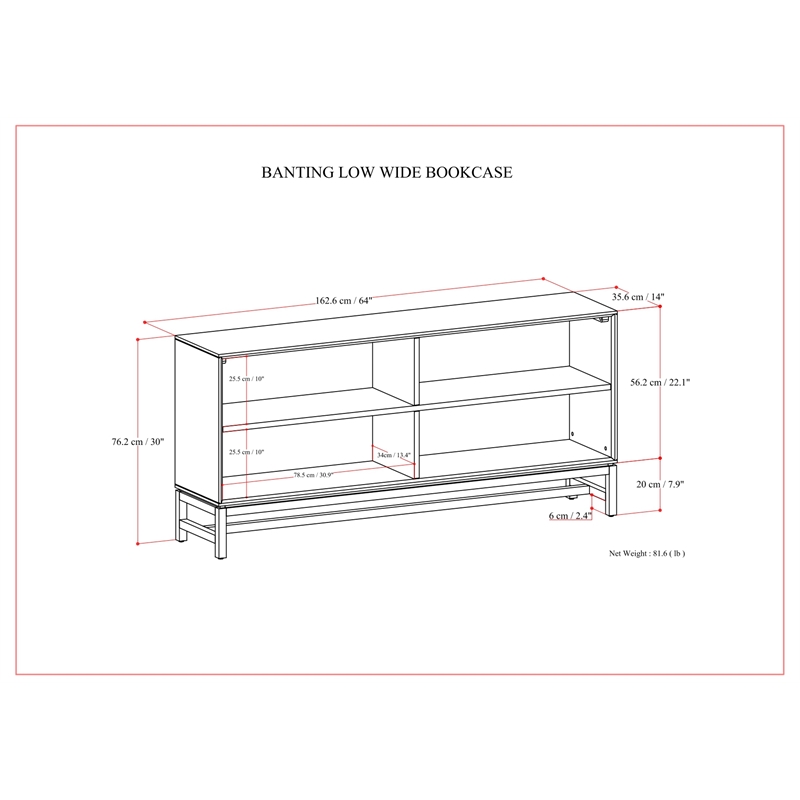 Banting SOLID HARDWOOD 30x64