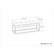 Candice 56 inch Wide Modern Rectangle Ottoman Bench in Tan Genuine Leather