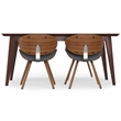 Marana / Draper Modern 5 Pc Dining Set with 4 Chairs in Gray fabric & 66