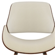 Malden Modern 7 Pc Dining Set with 6Chairs in Cream Faux Leather & 72