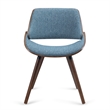 Malden/Draper Modern 5Pc Dining Set with Bench with 4Chairs in Blue & 66