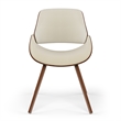 Malden/Draper Modern 5 Pc Dining Set with Bench & 4 Chairs in Cream & 66