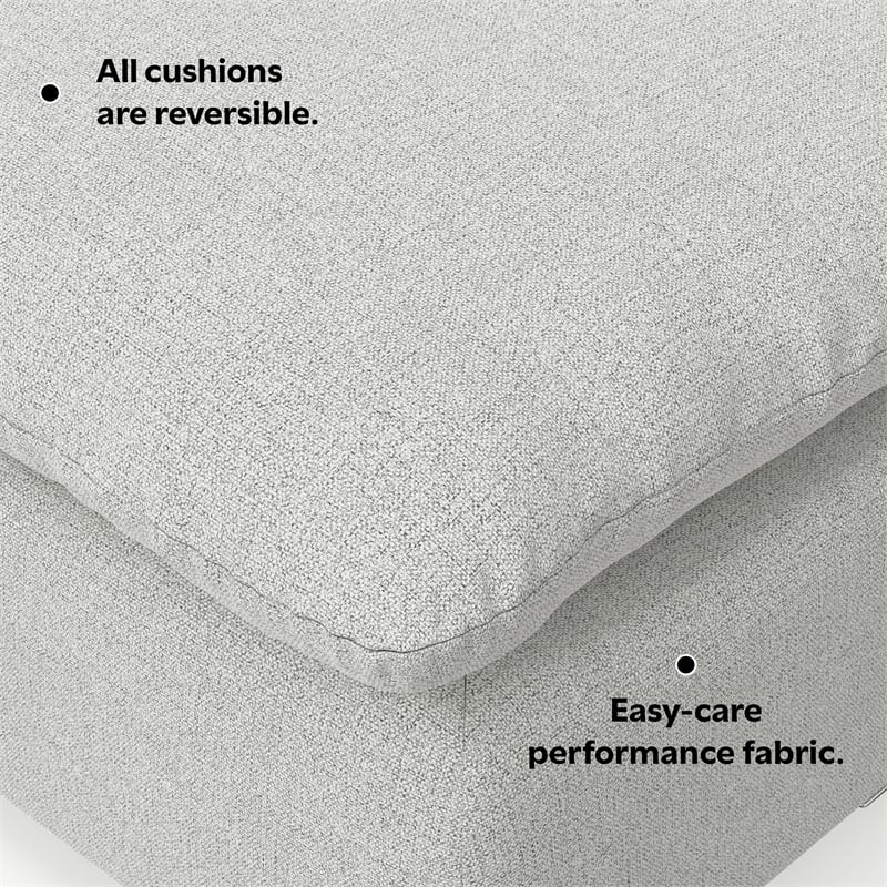 Simpli Home Jasmine Right-Arm Sofa Module in Performance Fabric