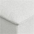 Simpli Home Jasmine Ottoman in Cloud Gray Performance Fabric & Assembled