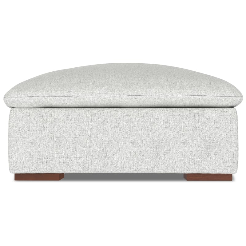 Simpli Home Jasmine Ottoman in Cloud Gray Performance Fabric & Assembled