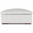 Simpli Home Jasmine Ottoman in Cloud Gray Performance Fabric & Assembled
