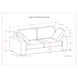 Charlie 78-inch Sofa in Tightly Woven Performance Fabric in Off white