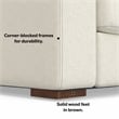 Simpli Home Charlie Right-Facing Sectional in Tightly Woven Performance Fabric