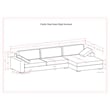 Simpli Home Charlie Right-Facing Sectional in Tightly Woven Performance Fabric