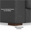 Charlie 78-inch Sofa in Tightly Woven Performance Fabric