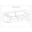 Charlie 96-inch Sofa in Tightly Woven off white Performance Fabric