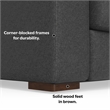 Simpli Home Charlie Left-Facing Sectional in Tightly Woven Performance Fabric