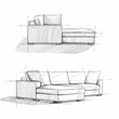 Simpli Home Charlie Left-Facing Sectional in Tightly Woven Performance Fabric