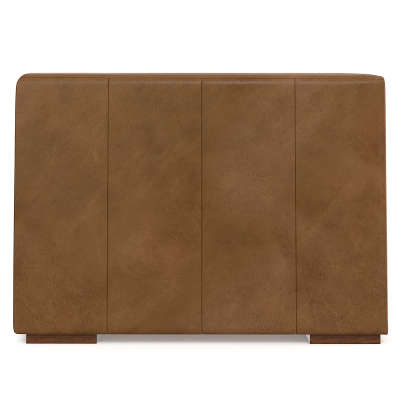 Simpli Home Rex Corner Sofa Module in Genuine Leather