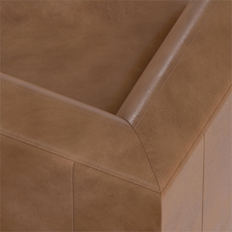 Simpli Home Rex Corner Sofa Module in Genuine Leather