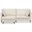 Ava 76-inch Sofa and Ottoman Set in Tightly Woven Performance Fabric