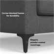 Ava 76-inch Sofa and Ottoman Set in Tightly Woven Performance Fabric