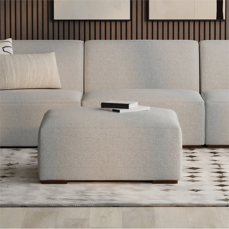 Rex Ottoman in Tightly Woven Performance Fabric