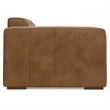 Simpli Home Rex Left-Arm Sofa Module in Genuine Leather