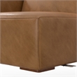 Simpli Home Rex Left-Arm Sofa Module in Genuine Leather