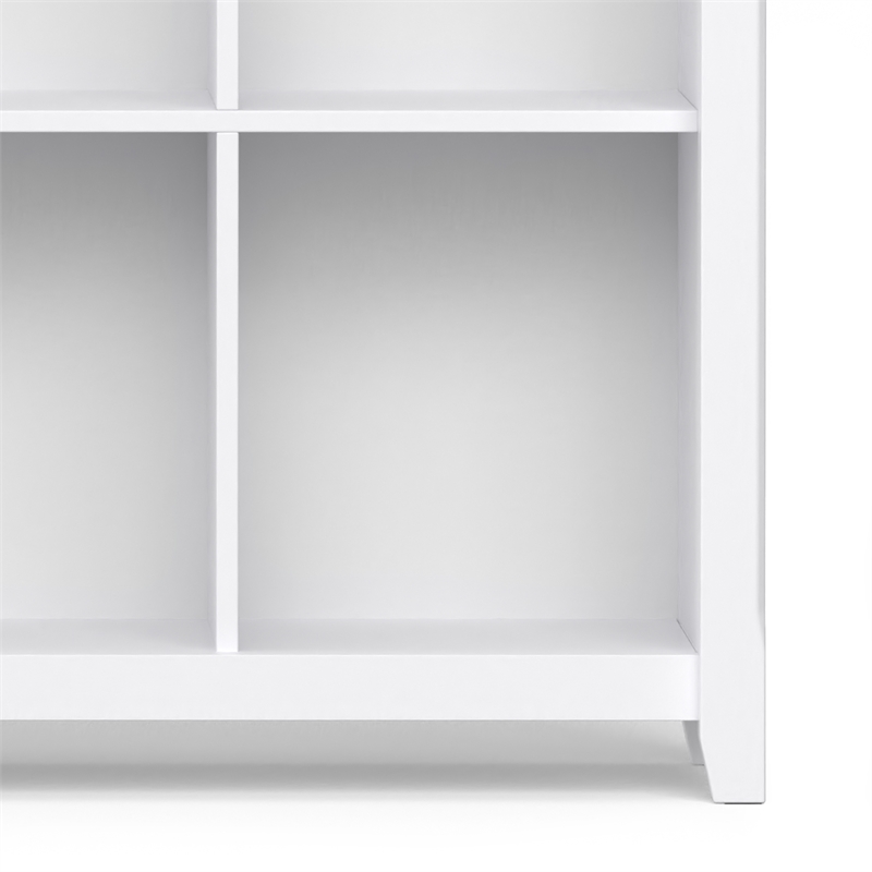 Acadian SOLID WOOD 48 inch x 57 inch Transitional 12 Cube Storage in White