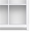 Acadian SOLID WOOD 48 inch x 57 inch Transitional 12 Cube Storage in White