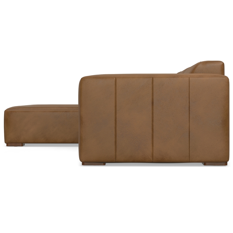 Rex Left-Facing Modular Sectional Sofa in Genuine Leather