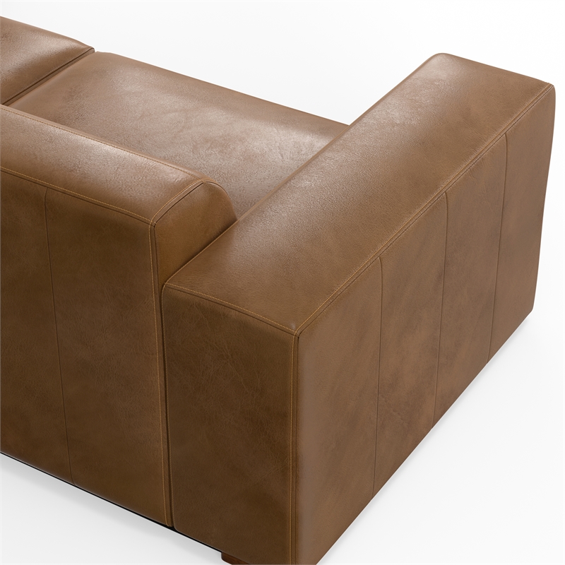 Rex 2-Seater Modular Sofa in Genuine Leather