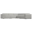 SimpliHome Rex Corner Sectional Modular Sofa in Tightly Woven Performance Fabric