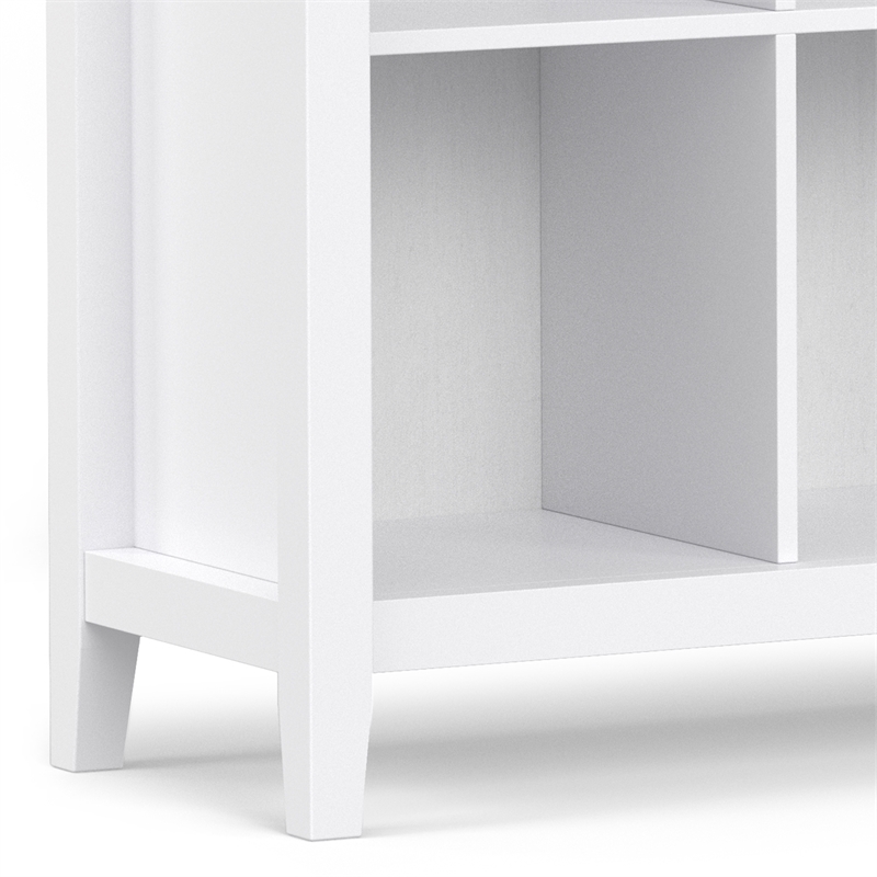 Artisan SOLID WOOD 48 inch x 57 inch Transitional 12 Cube Storage in White