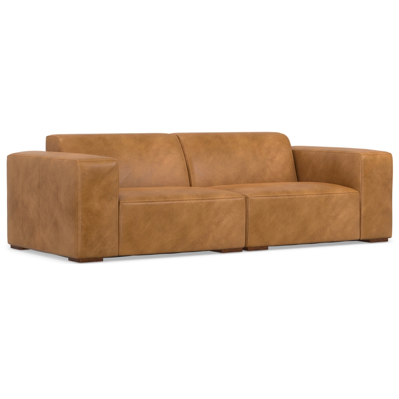 Rex 2-Seater Modular Sofa in Genuine Leather