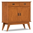 Draper SOLID HARDWOOD 36inch Wide Modern Entryway Storage Cabinet in Teak Brown